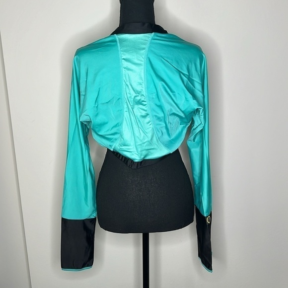 Moxie Cycling Long Sleeve Bolero Jacket in Aqua & Black Size Large NWT! - Picture 5 of 5
